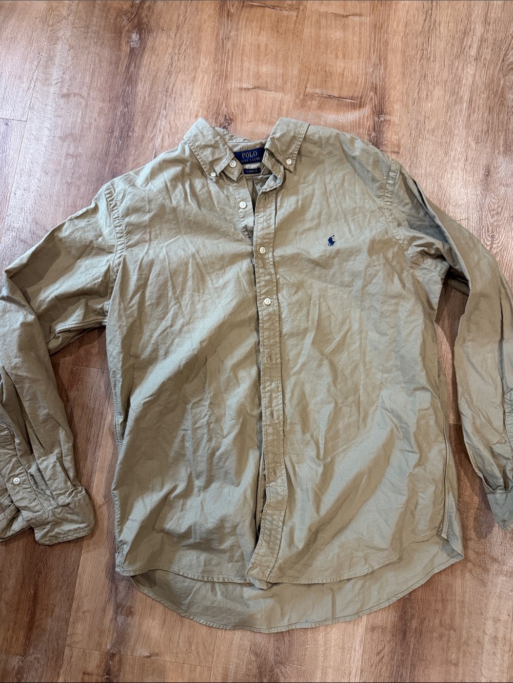 Polo by Ralph Lauren Olive Green Long-Sleeve Button-Down Shirt